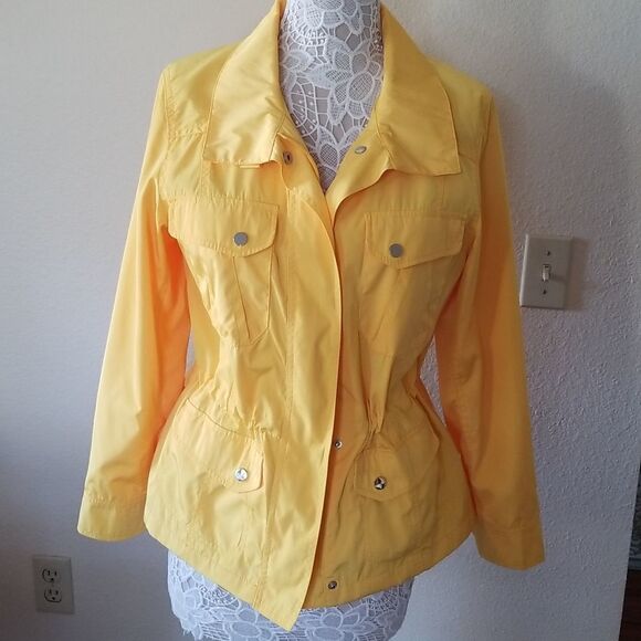 5/$20 Coldwater Creek Bright Yellow Lightweight Jacket - Picture 1 of 9